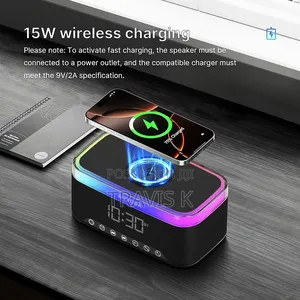 Portable Bluetooth Speaker With 15w Fast Wireless Charging