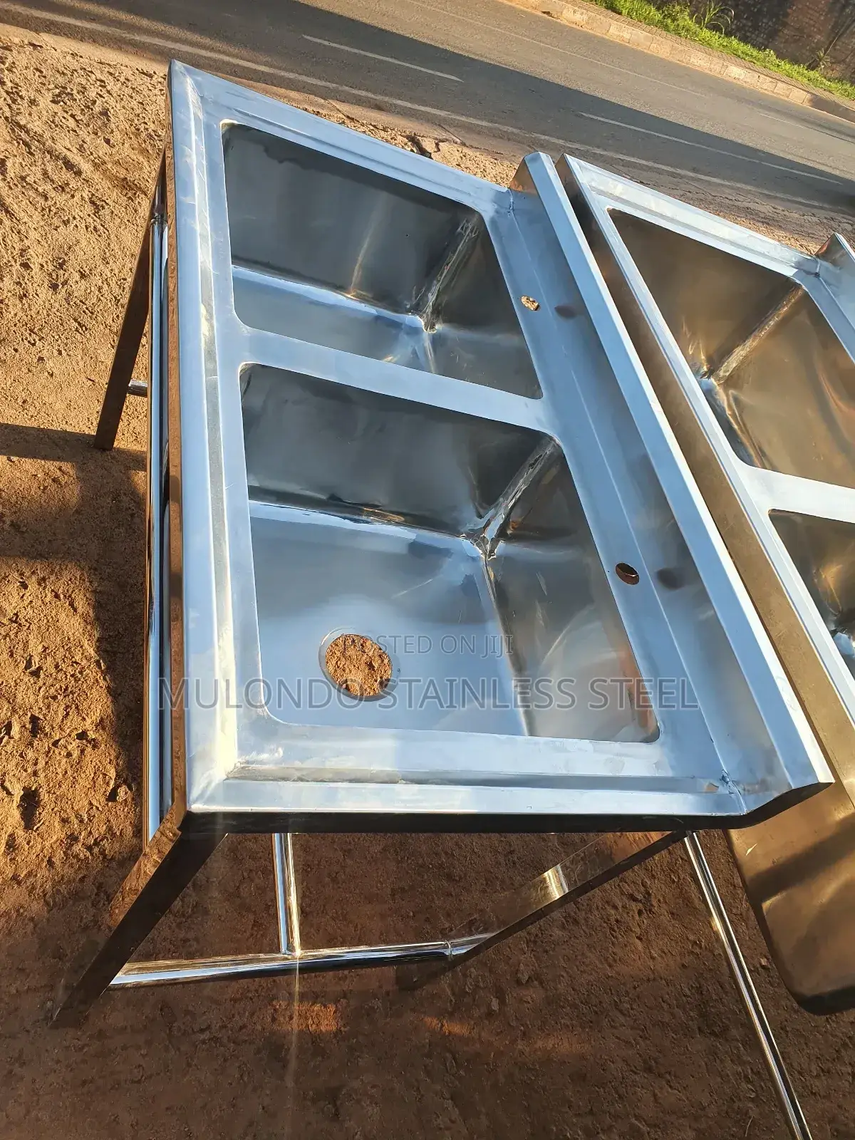 Commercial Stainless Steel Sink Double Bowl