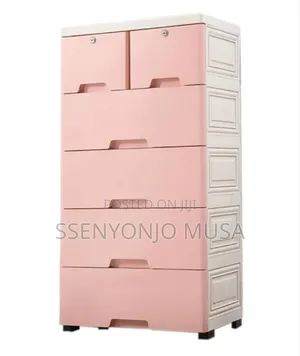 Kids Cartoon Plastic Cabinet - Drawer, Shelf, And Shoe-