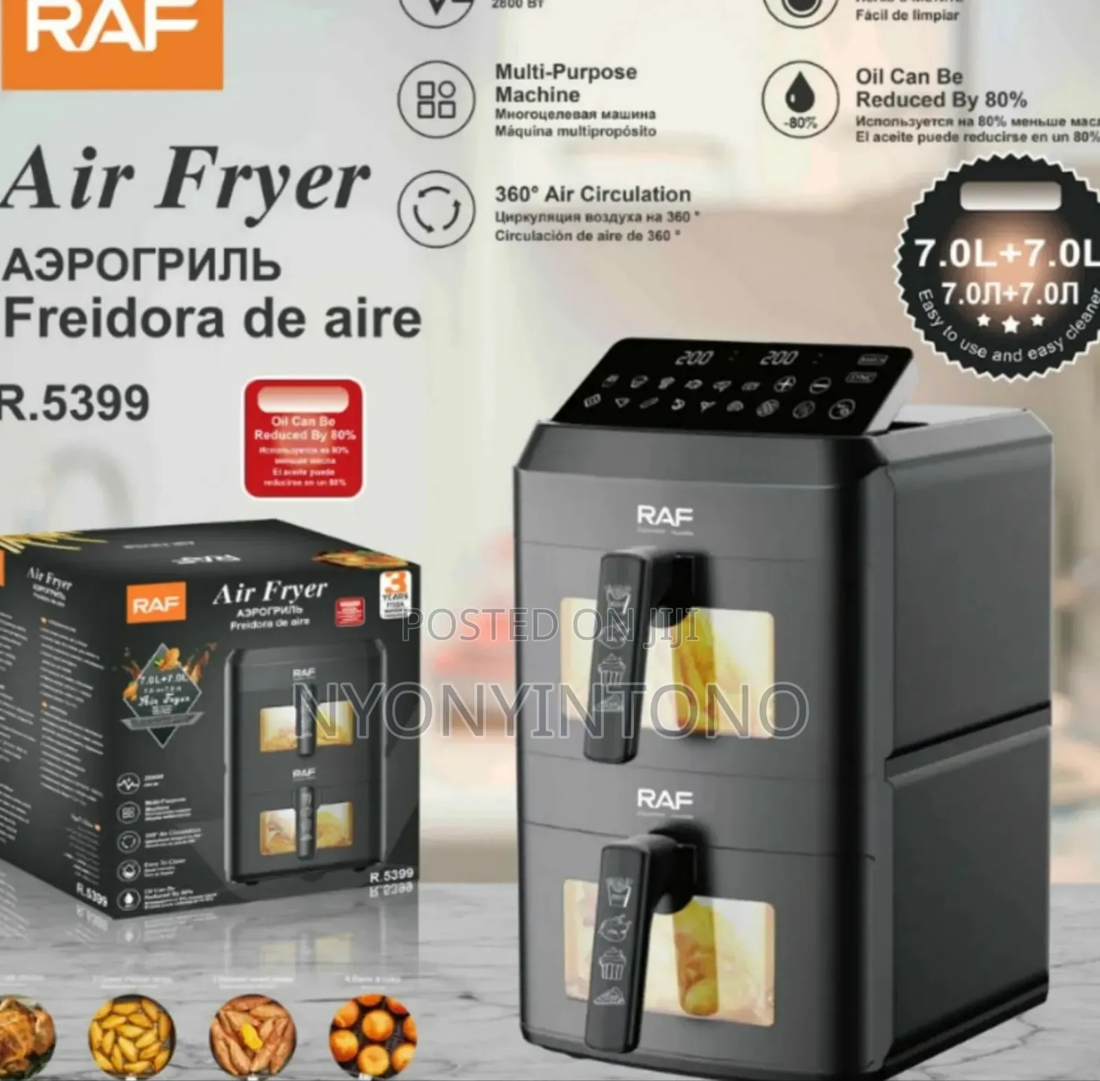 Raf 7l + 7l Double Digital Air Fryer R5399