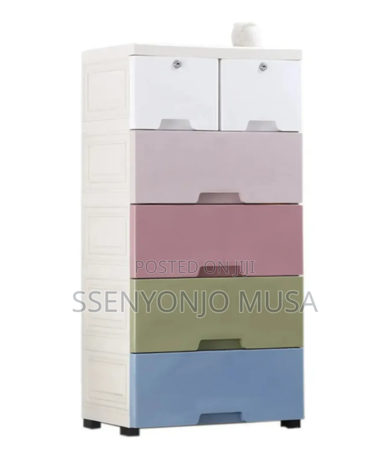 Kids Cartoon Plastic Cabinet - Drawer, Shelf, And Shoe-