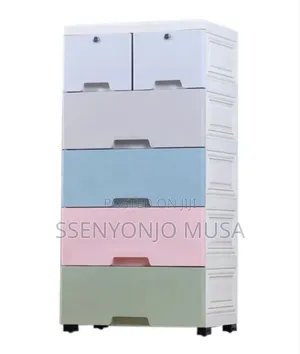 Kids Cartoon Plastic Cabinet - Drawer, Shelf, And Shoe-