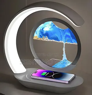 Wireless Charging 3d Quicksand Led Lamp – Rechargeable Night Light