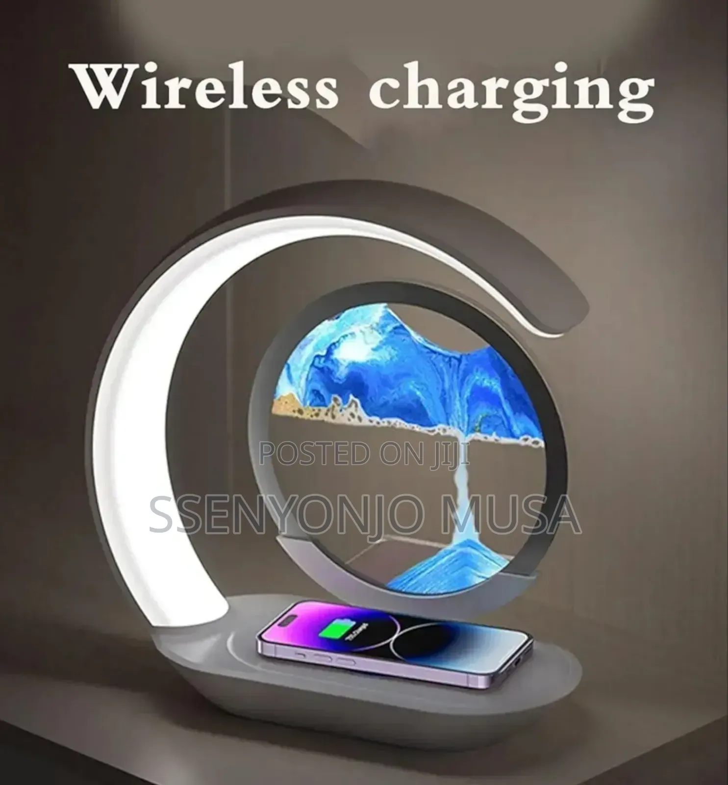 Wireless Charging 3d Quicksand Led Lamp – Rechargeable Night Light