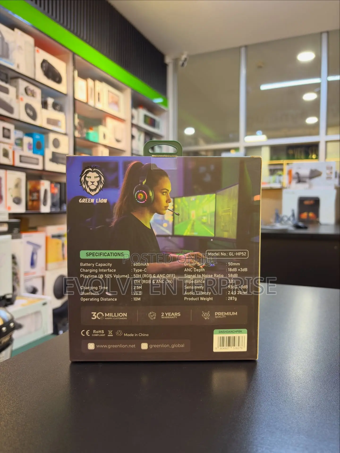 Green Lion Shadow Anc Gaming Headset