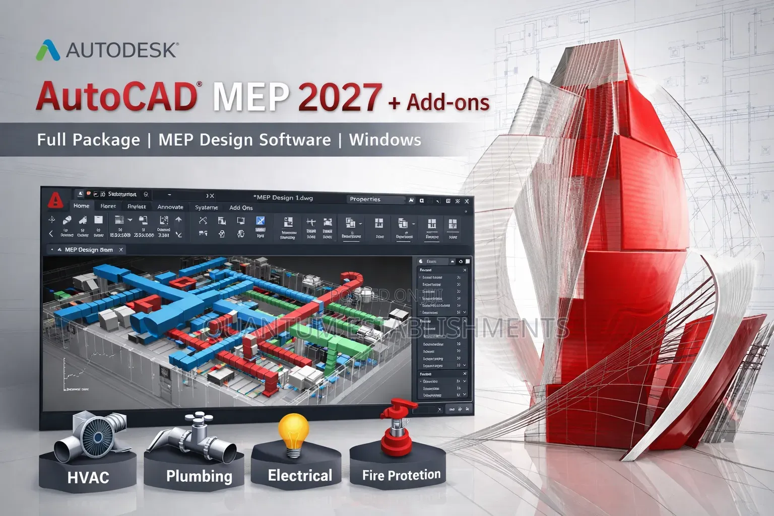 Autocad Mep 2027 - 2017 Full Package + Add-Ons | Lifetime Activation.
