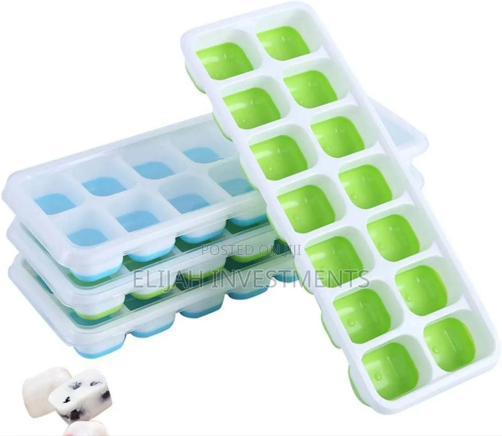 Bpa-Free Silicone Ice Cube Trays Featuring Flexible Bottoms