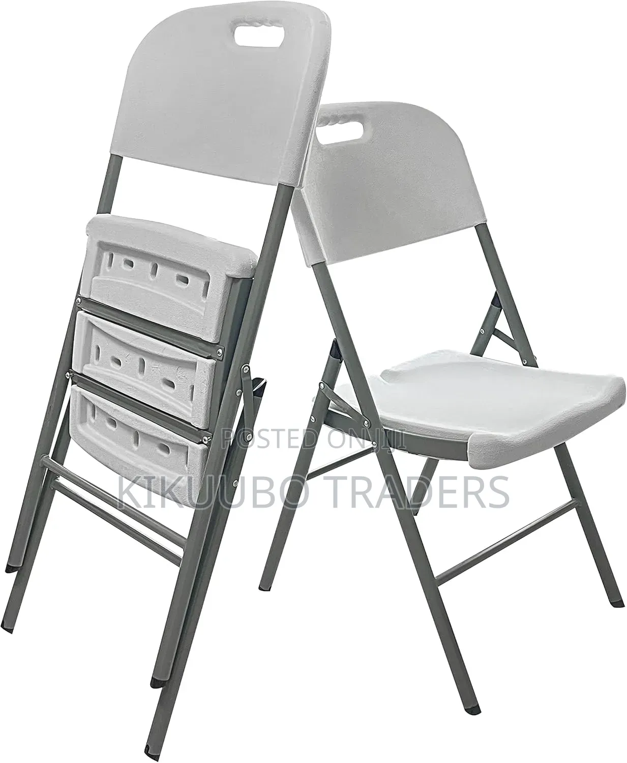 1-Seater Durable and Lightweight Armless Blow Mold Folding Chair