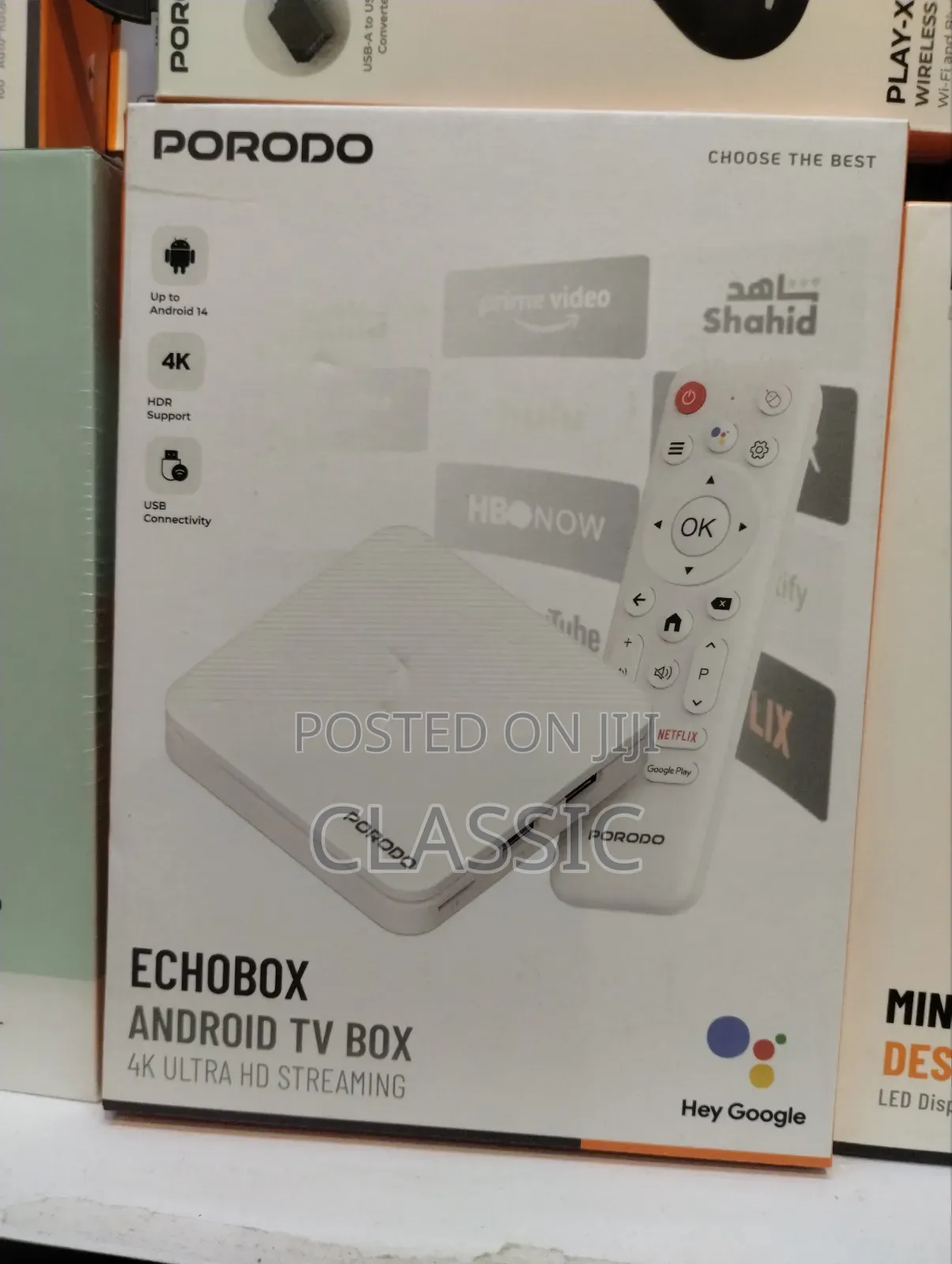 Porodo Echobox Android TV Box – Ultra Hd