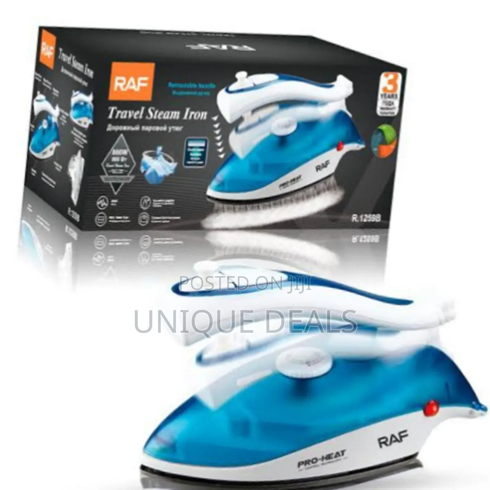 Raf Raf Steam Electric Trekking Iron, 800w
