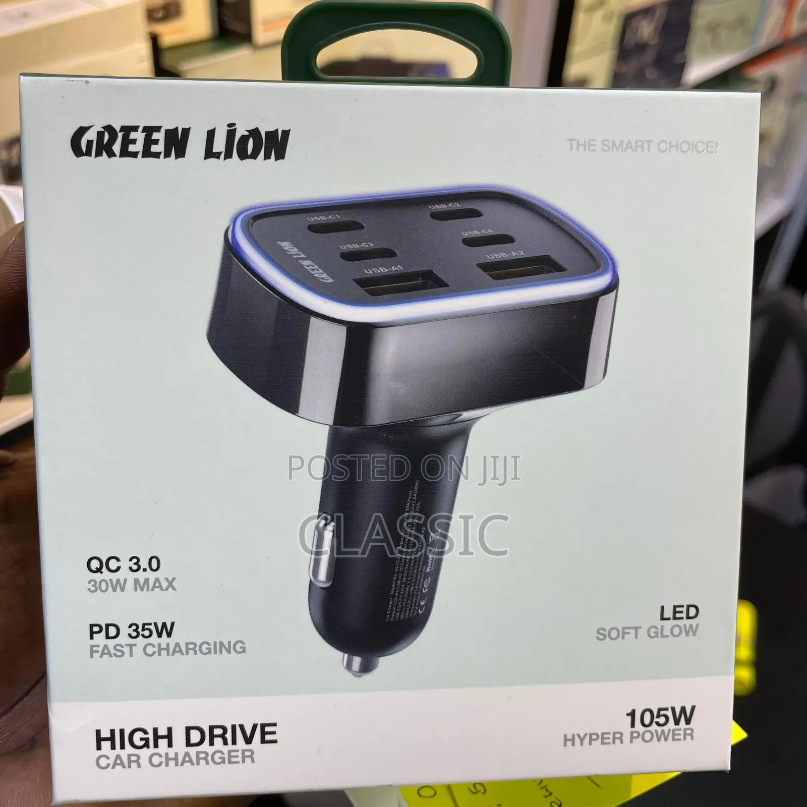 Green Lion High Drive 105w Car Charger (Pd 35w)