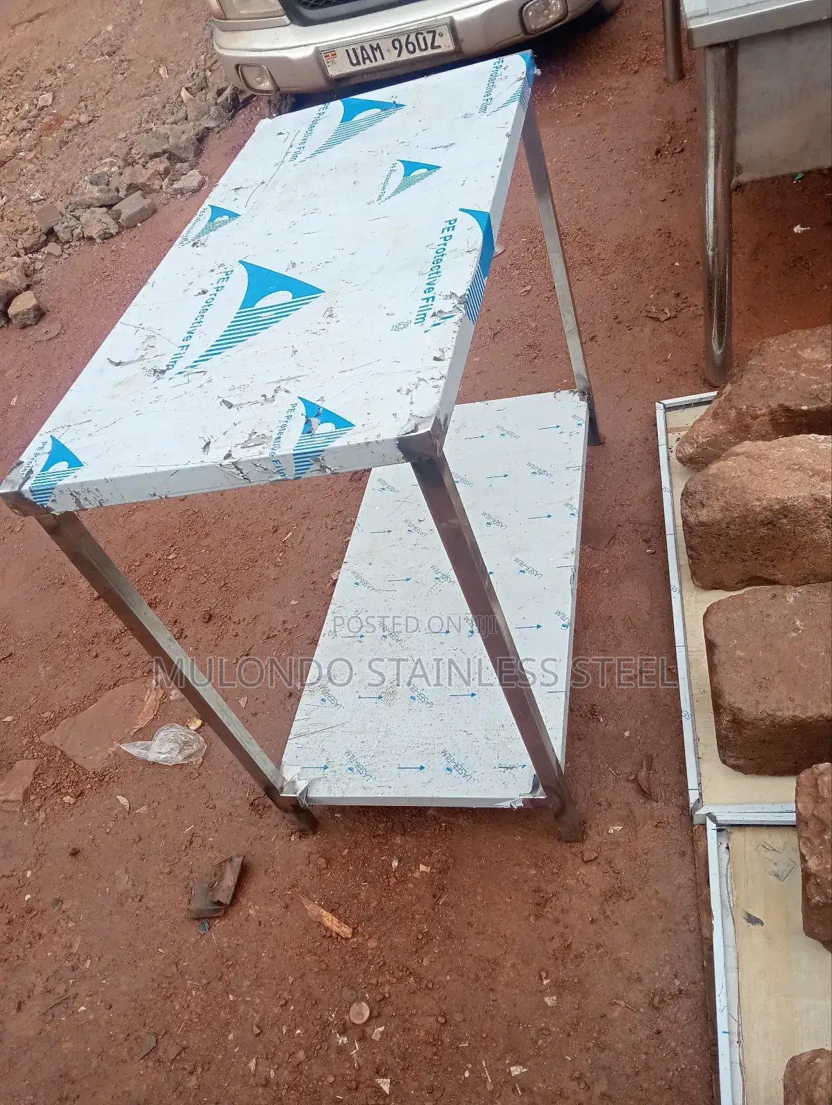 2_ Tray Stainless Steel Working Table