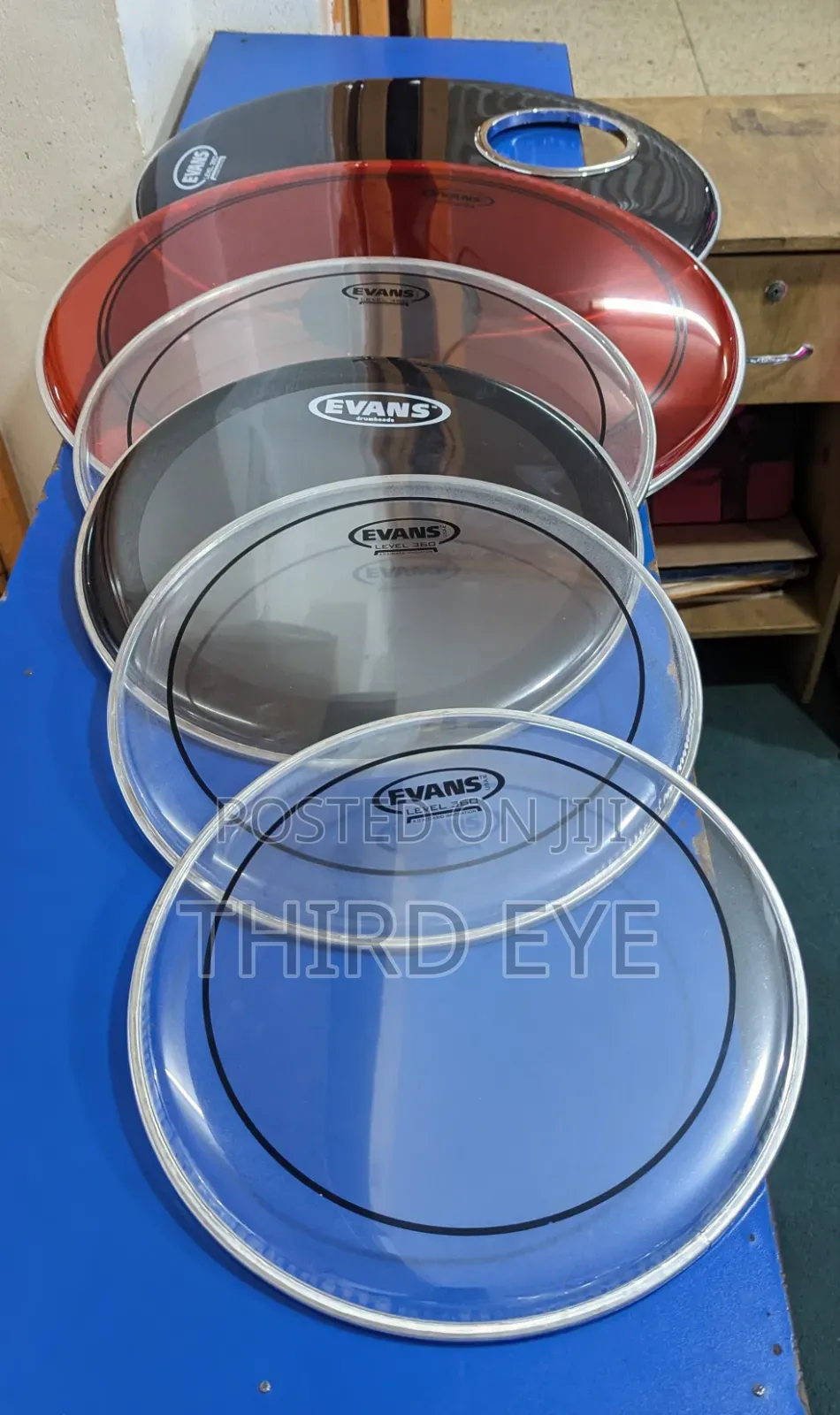Drum Skins Set 6 Pieces — Brand New, High Quality.