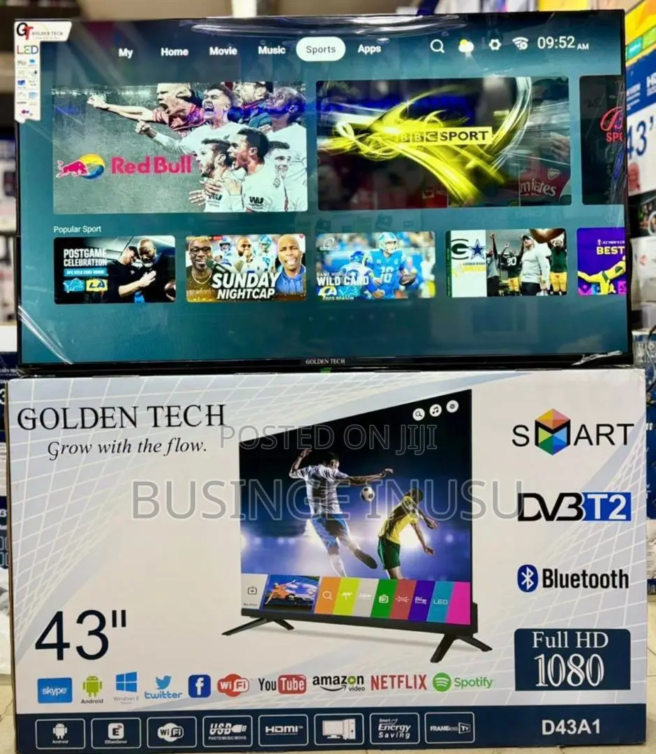 Brand New 43 Goldentech (Smart) Available