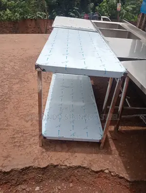 Commercial Stainless Steel Center Table Double Tray