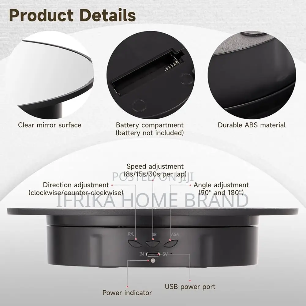 Motorized Rotating Display Stand Portable Turntable for Pop 3d