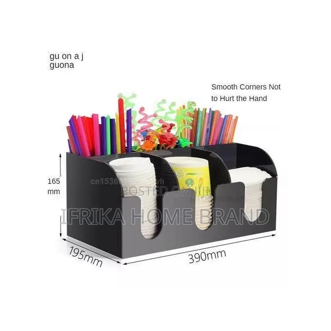 Coffee Station Organizer Condiment Rack With 12 Compartments,