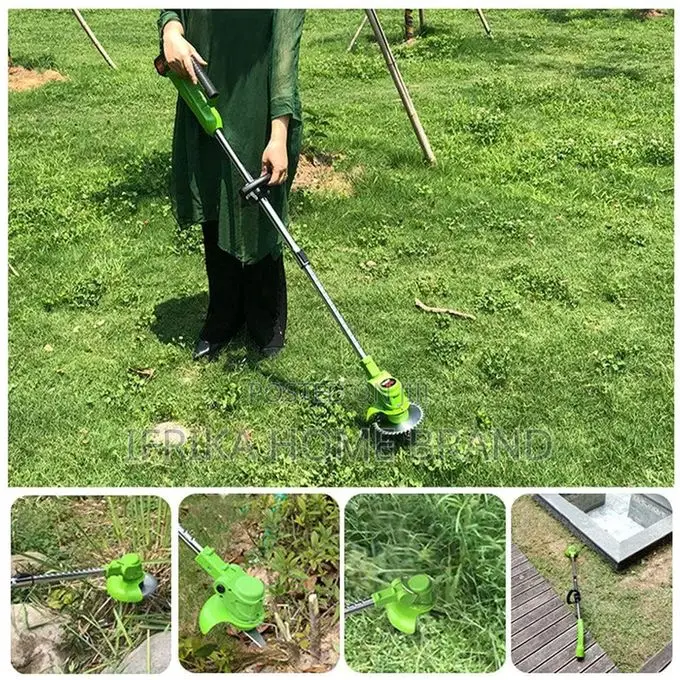 Cordless Rechargeable Grass Cutter,(2 Batteries ) Lawn Mower