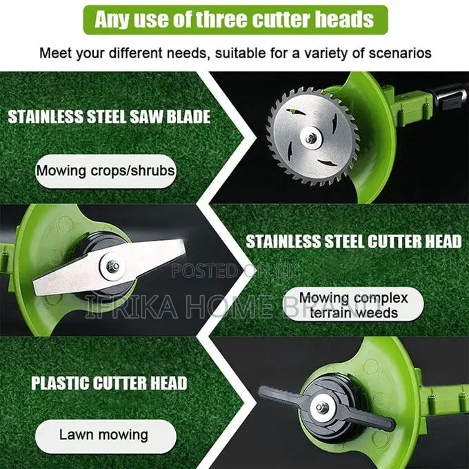 Cordless Rechargeable Grass Cutter,(2 Batteries ) Lawn Mower
