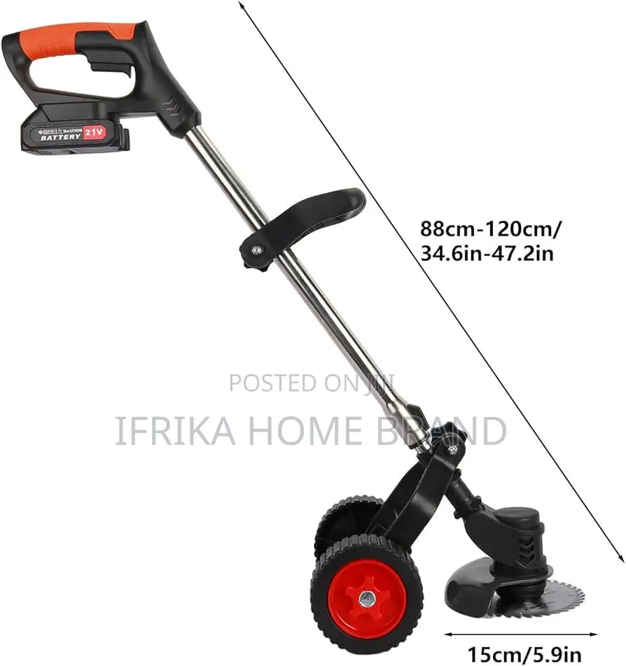 2000mah Electric Rotary Electric Rotary Lawn Mower With Wheels
