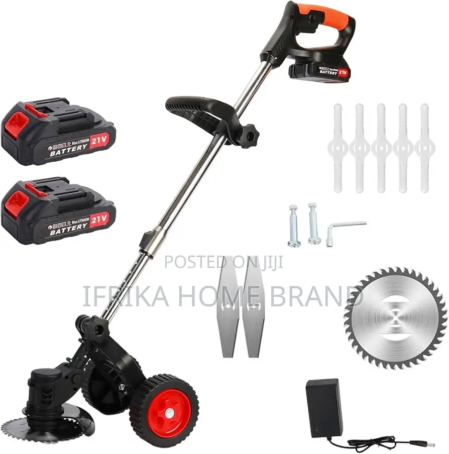 2000mah Electric Rotary Electric Rotary Lawn Mower With Wheels
