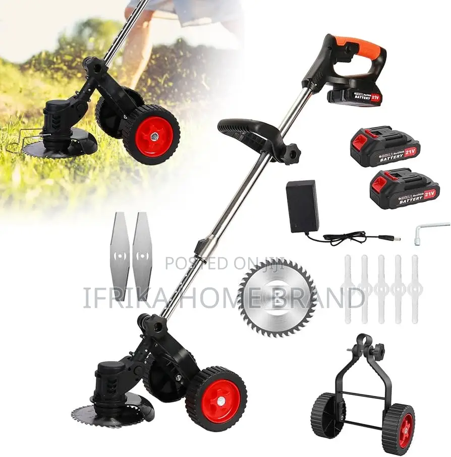 2000mah Electric Rotary Electric Rotary Lawn Mower With Wheels
