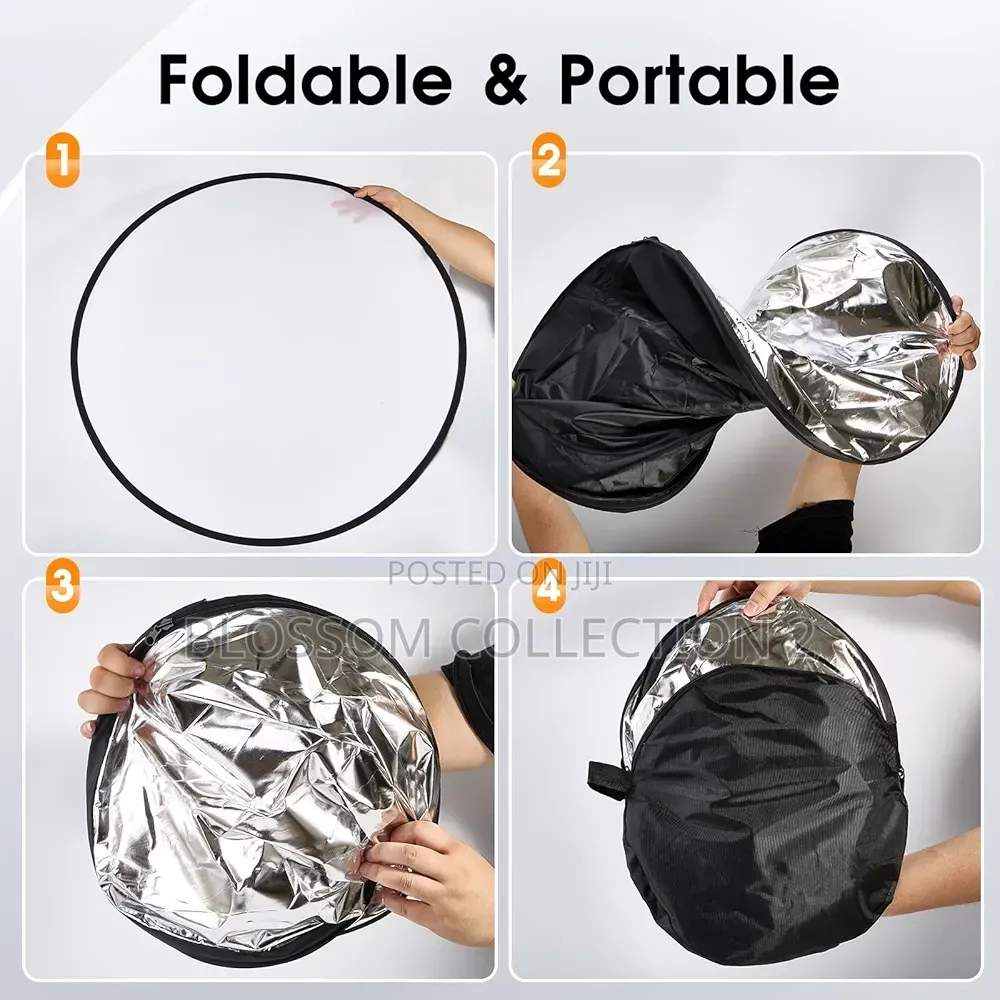 5-in-1collapsible Light Reflector 110cm to 60cm With Bag