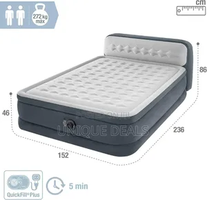 Intex Headboard Air Mattress With Built-in Electric Pump