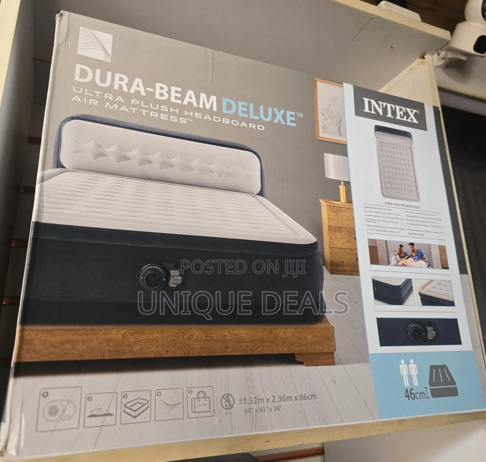 Intex Headboard Air Mattress With Built-in Electric Pump