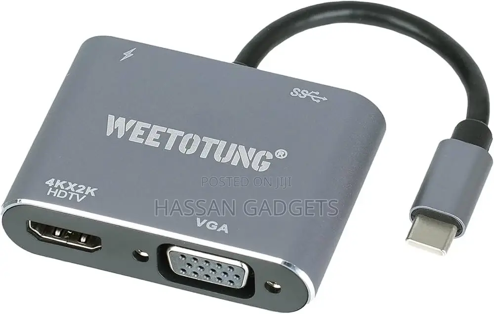 Type C to Pd Hd,Vga, Usb Adapter 4in 1
