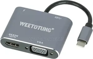 Type C to Pd Hd,Vga, Usb Adapter 4in 1