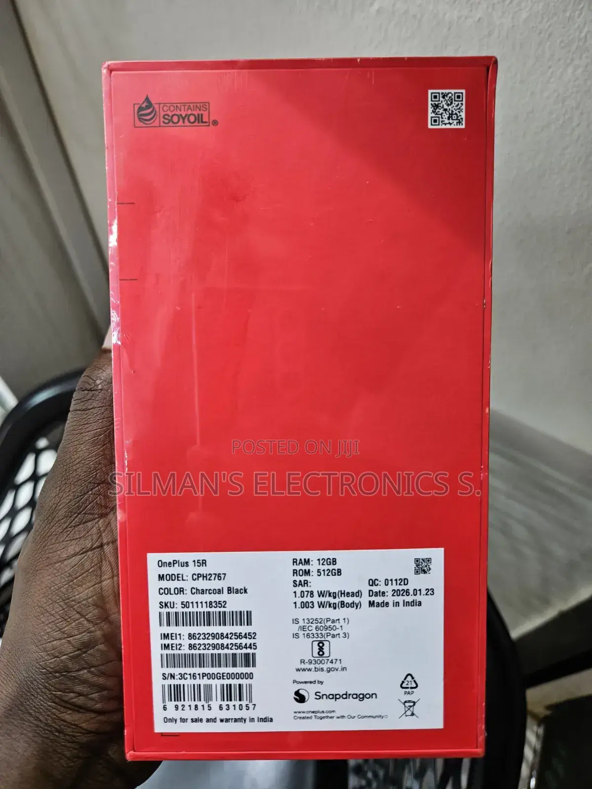 New OnePlus 15R 512 GB Black