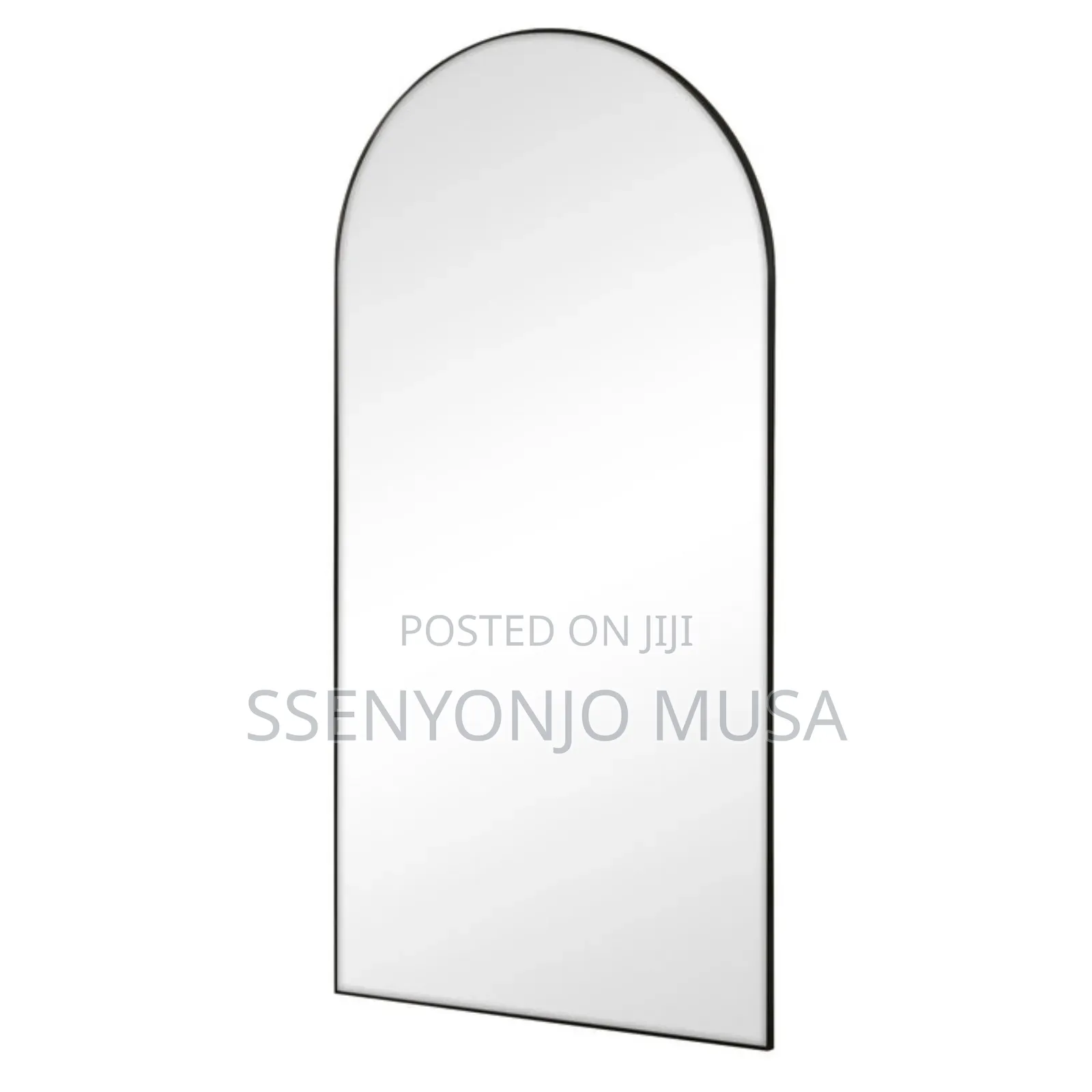 Wall Mounted XXL Arch Full-Length Mirror 200x90cm – Black Frame
