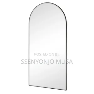 Wall Mounted XXL Arch Full-Length Mirror 200x90cm – Black Frame