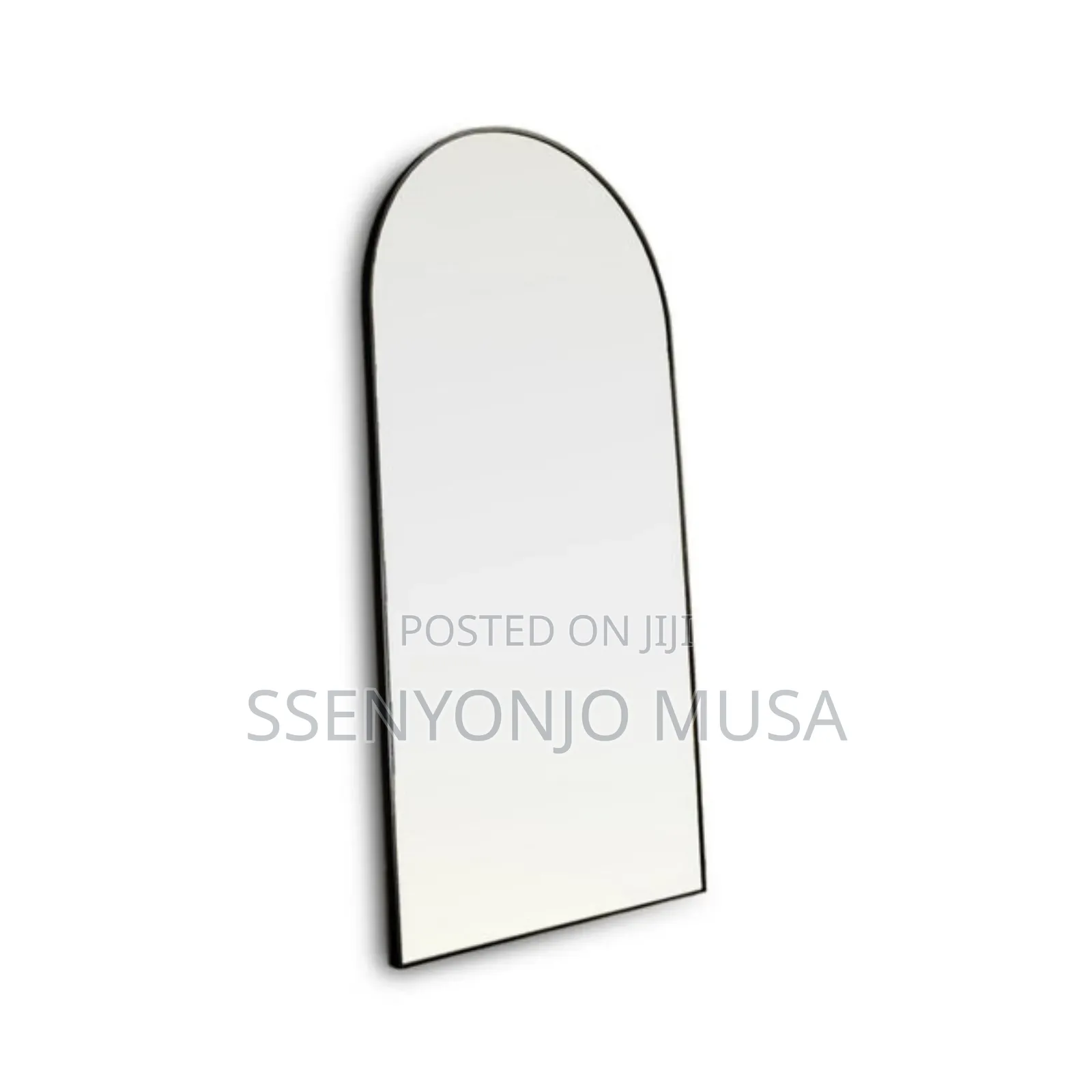 Wall Mounted XXL Arch Full-Length Mirror 200x90cm – Black Frame