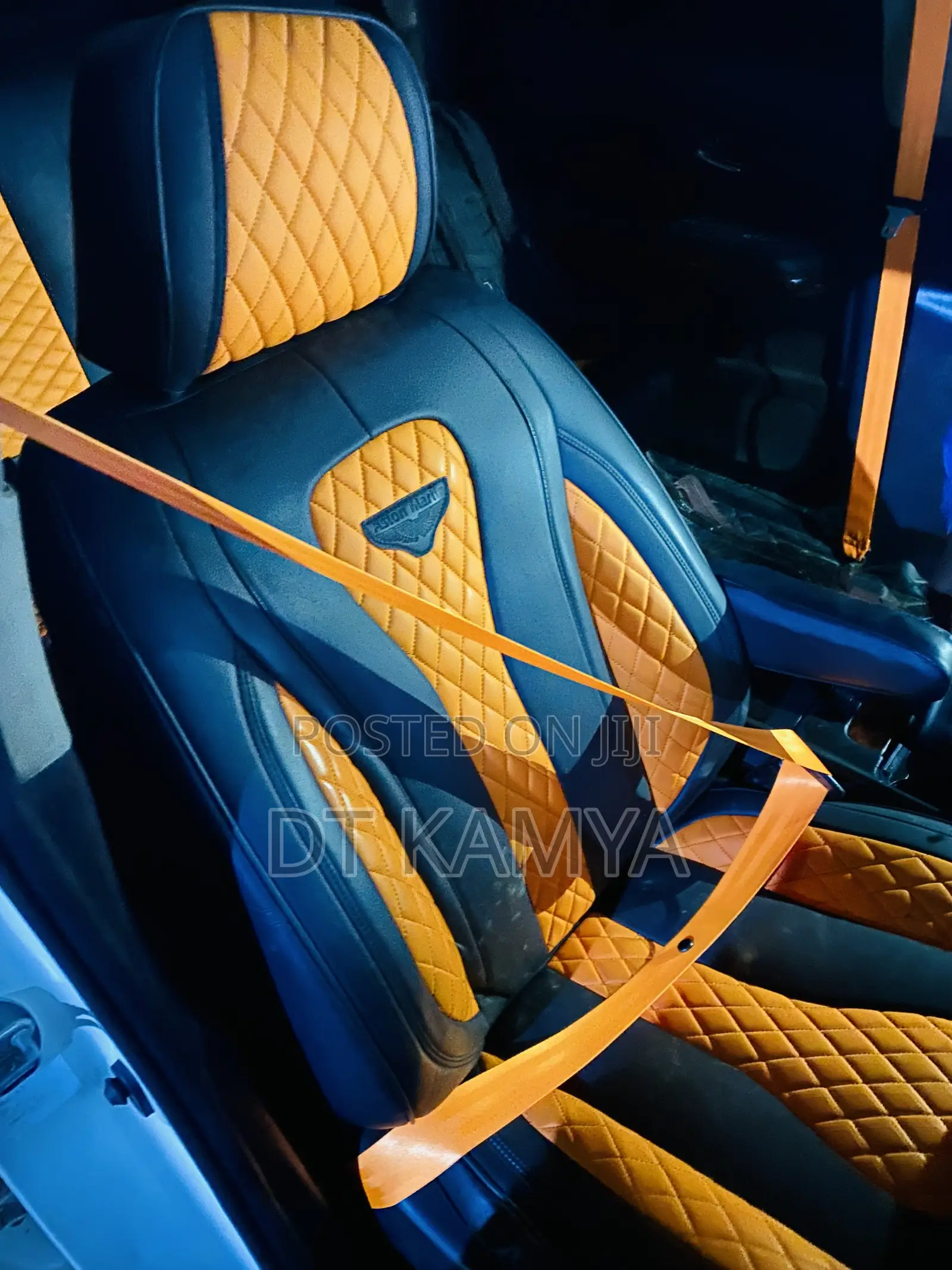 Orange Seat Belts for All Cars - Car Interior Seatbelt Customization