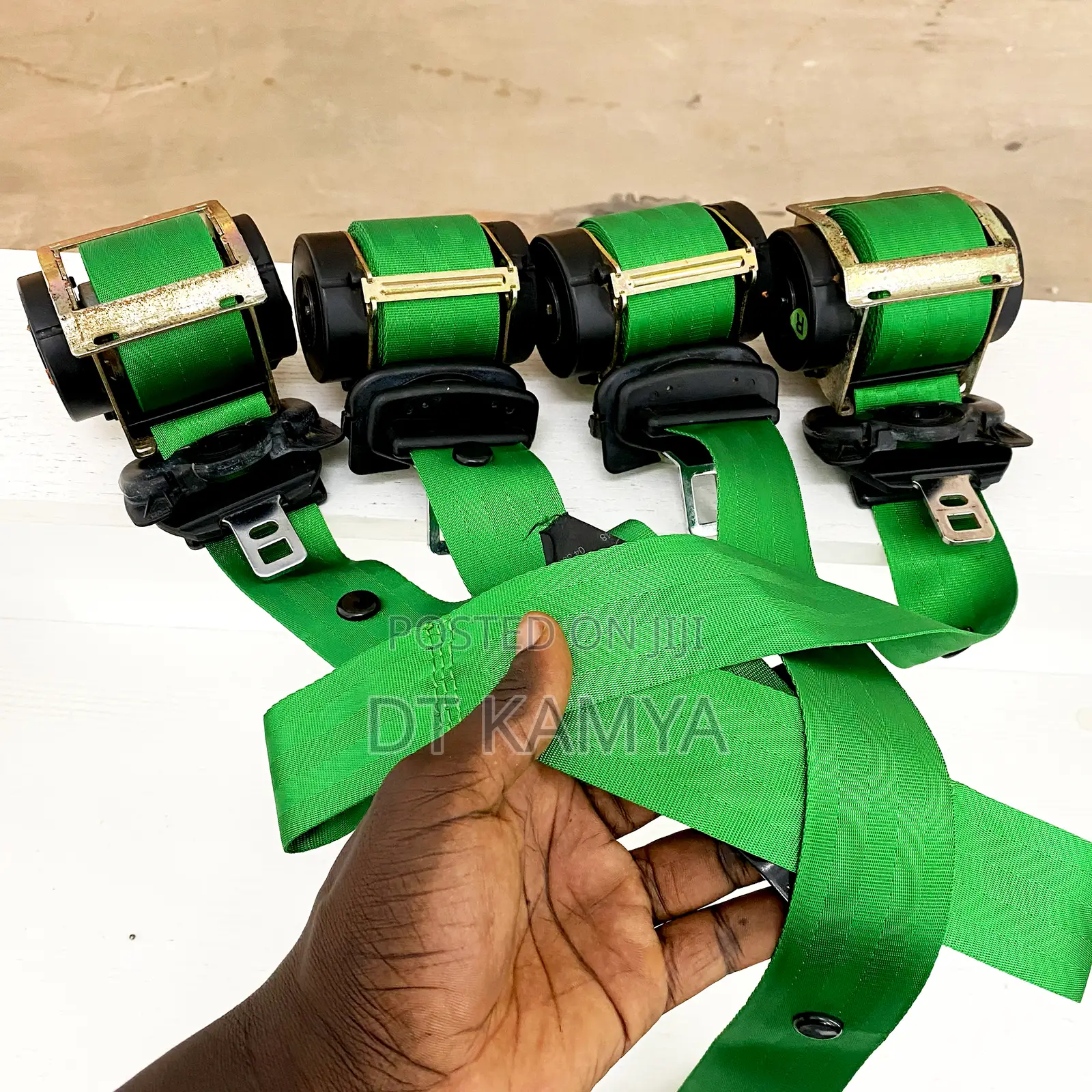 Custom Green Car Seat Belts - Car Interior Seat Belts for All Cars