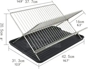 2-Tier Dry Rack/ Foldable Utensils Rack