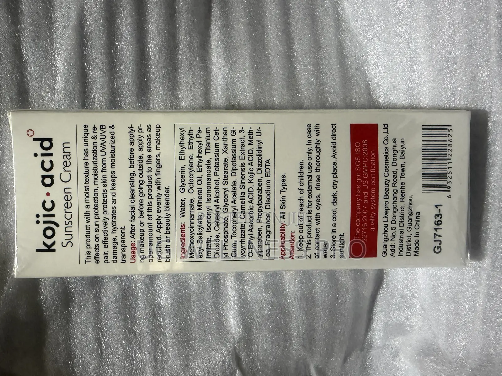 Kojic Acid Sunscreen Cream SPF 50 Pa+ 80ml