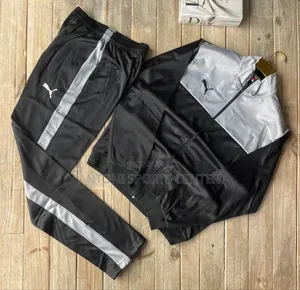 Puma Gray and Black Color of Track Suits