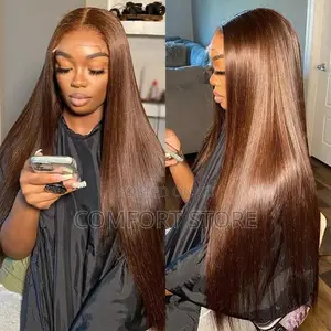 Human Hair Wigs-Body Color 2# 24 Inches