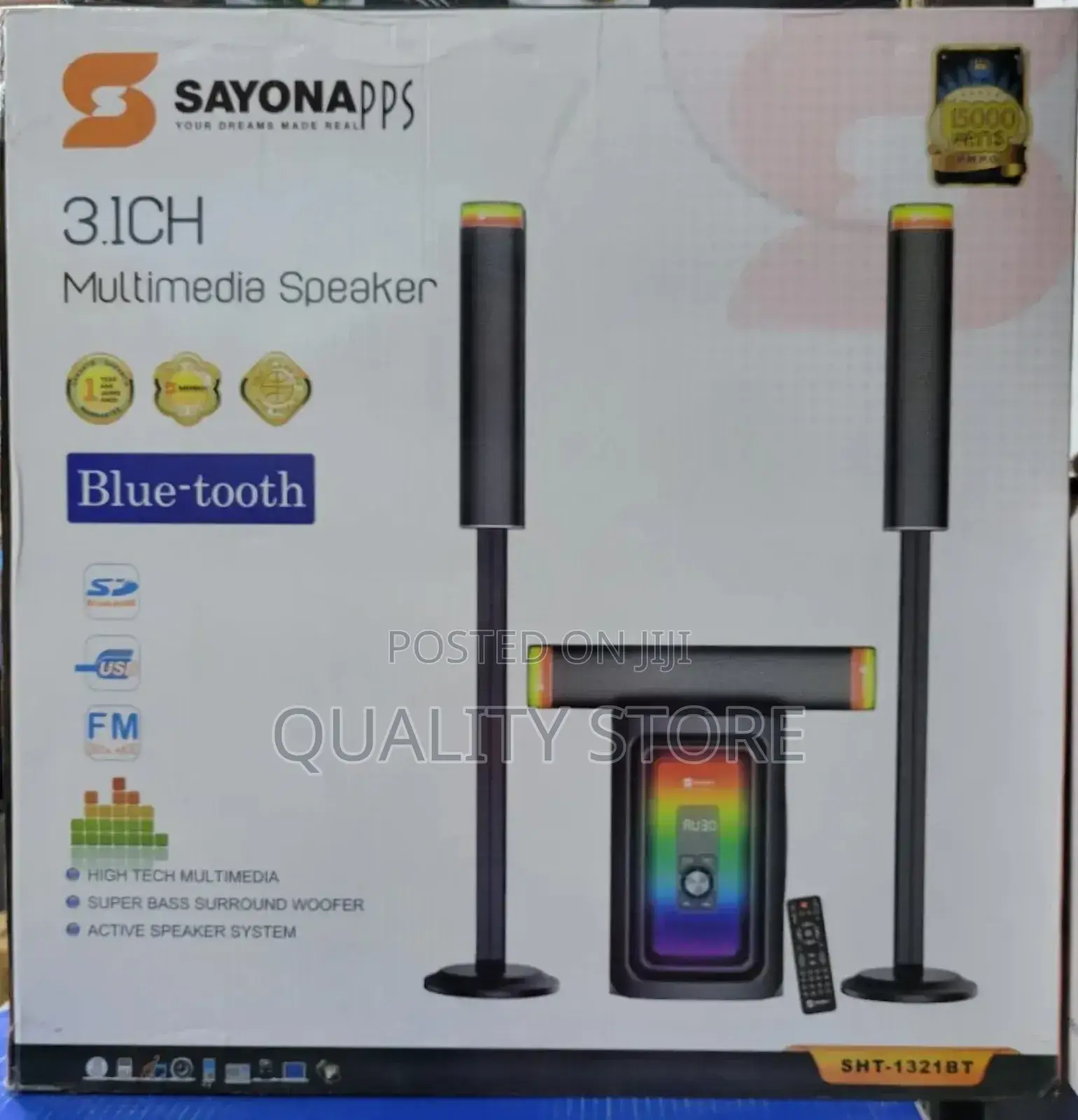 Sayona 3.1 Channel Multimedia Speaker SHT-1321bt