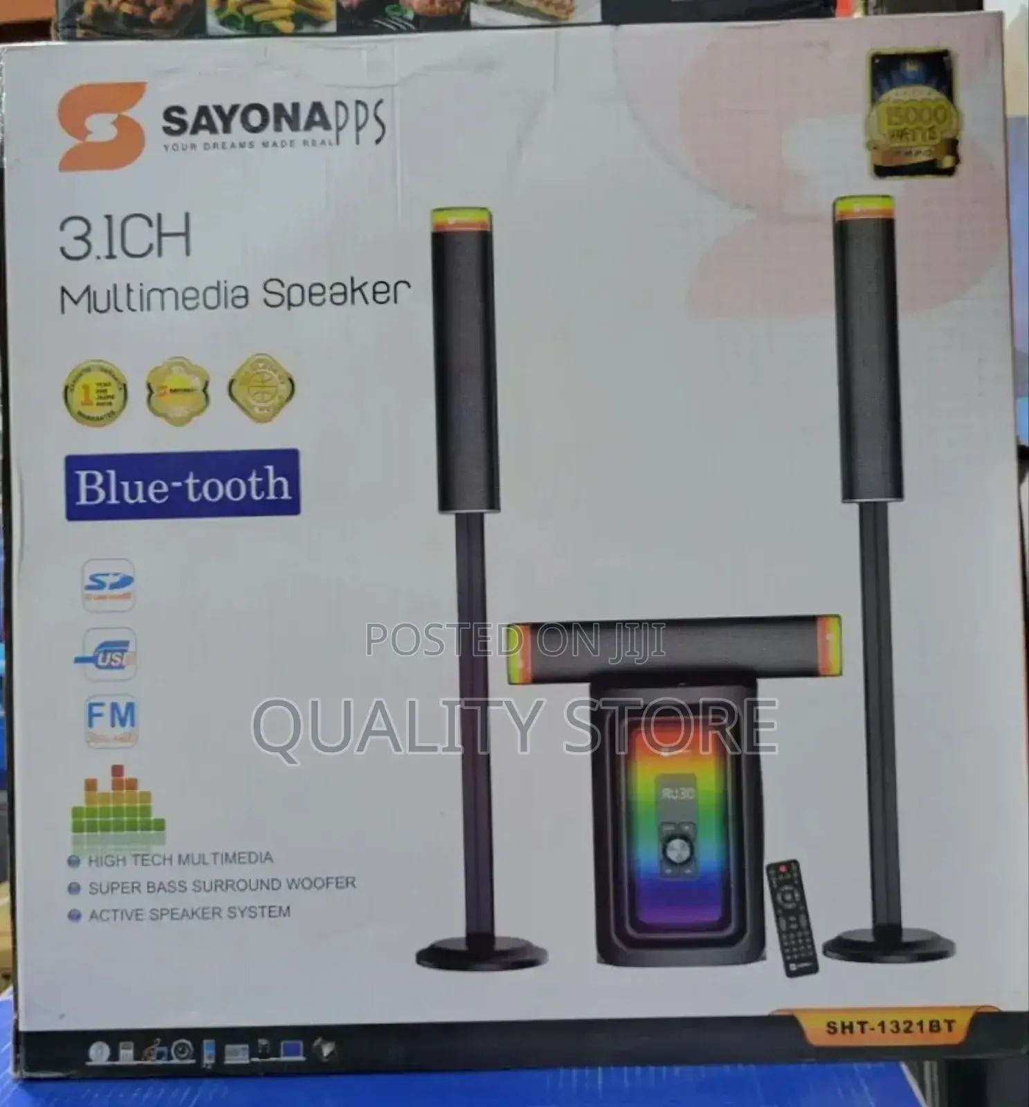 Sayona 3.1 Channel Multimedia Speaker SHT-1321bt