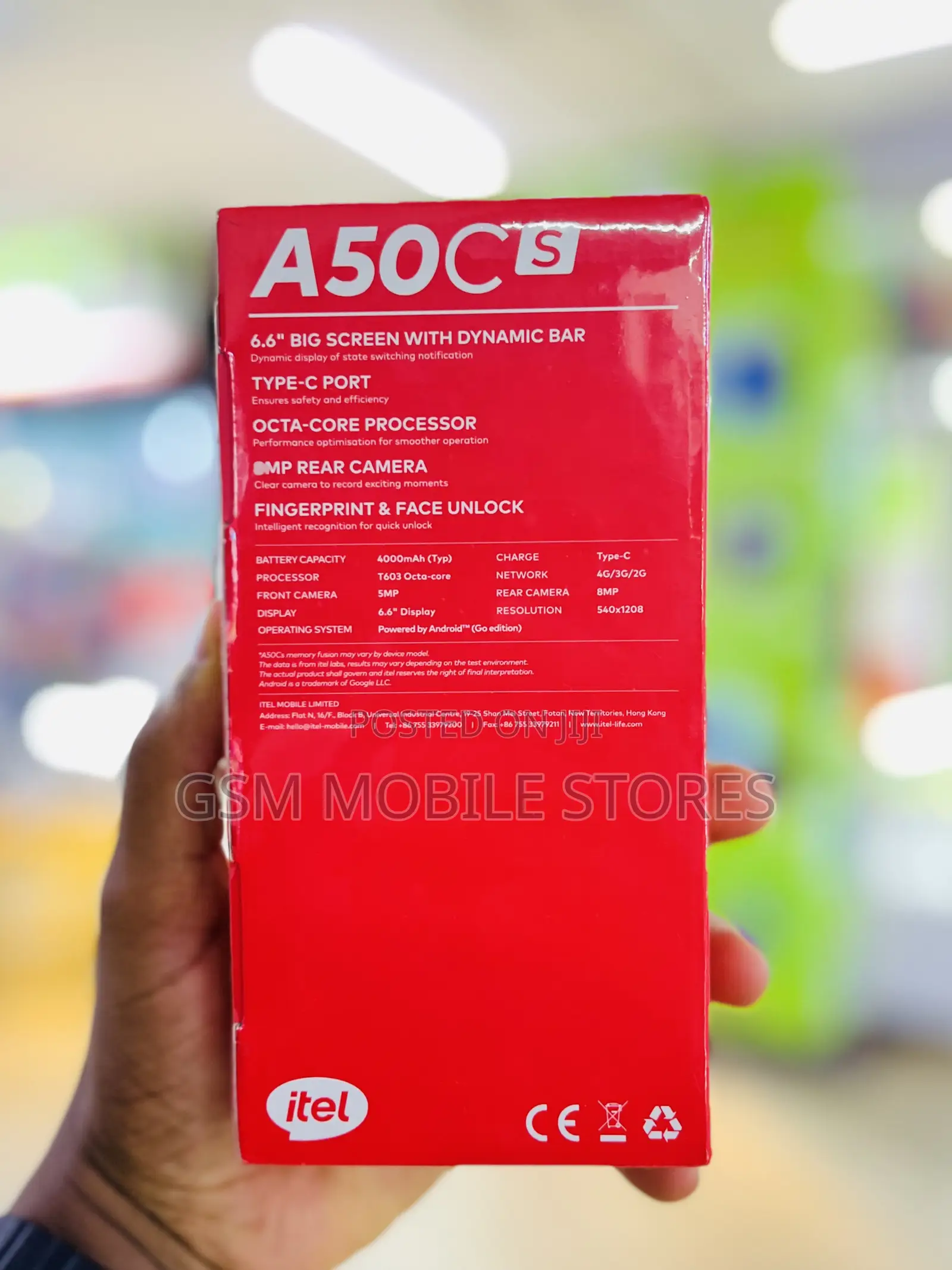 New Itel A50C 32 GB Black