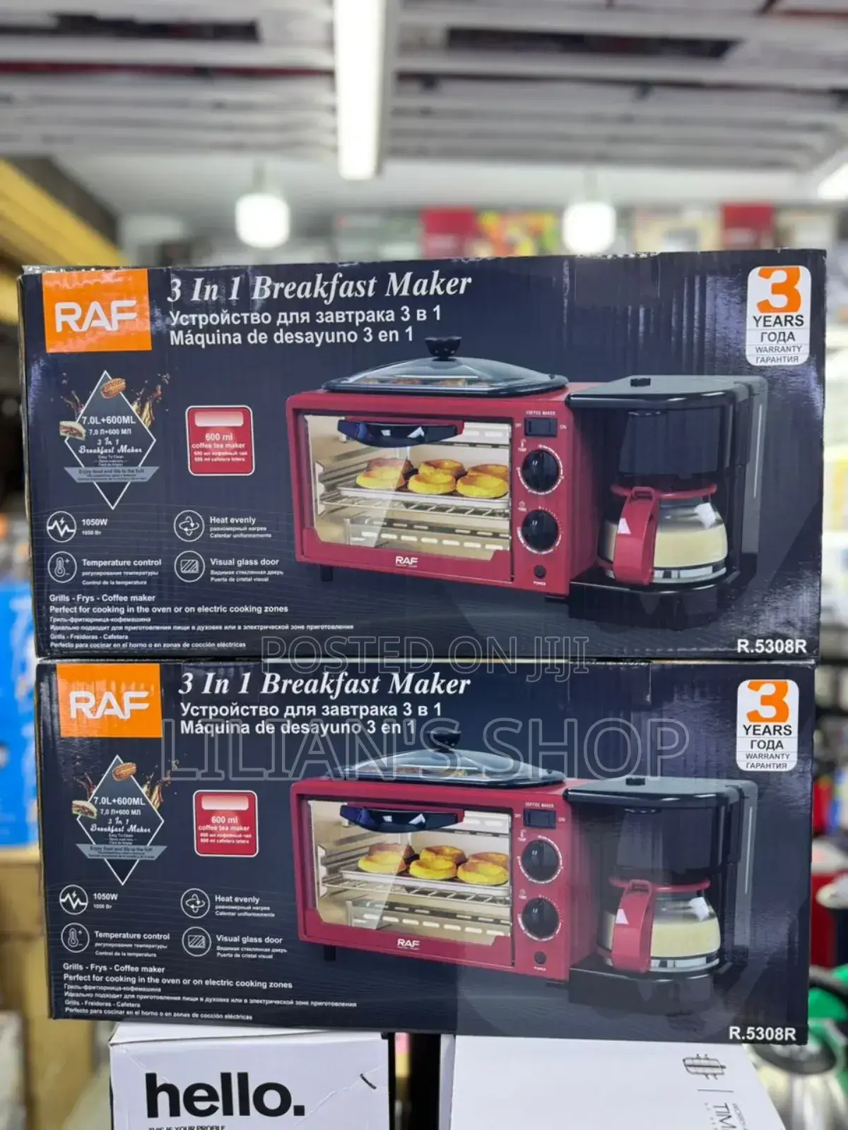 Raf 3 in 1 Breakfast Maker, Model R.5308r.