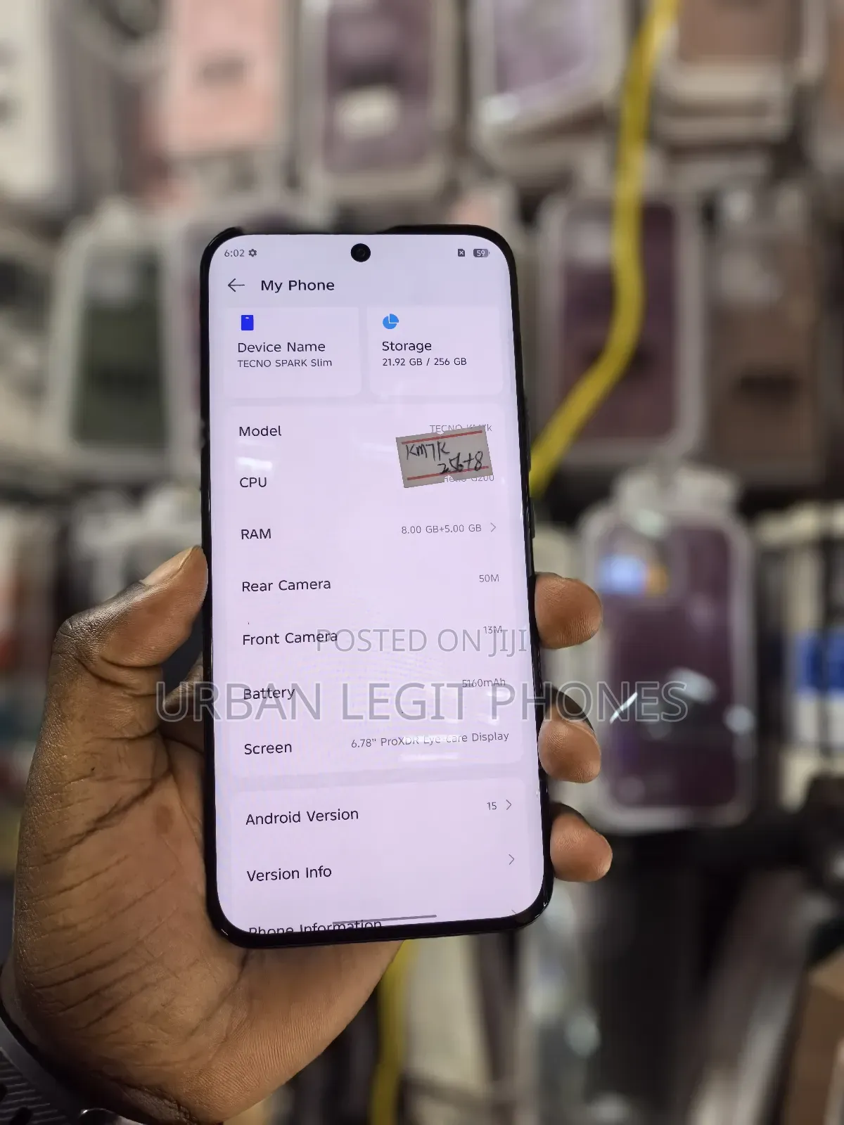 New Tecno Spark Slim 256 GB Black