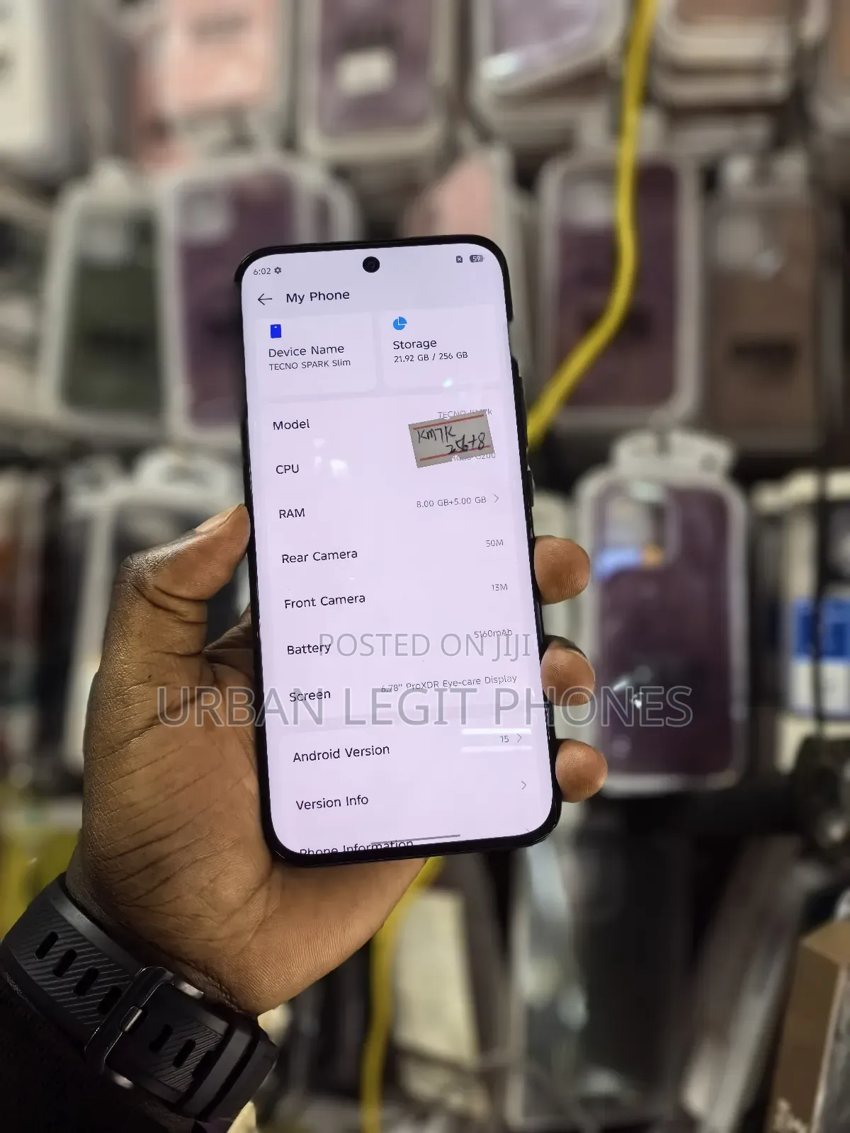 New Tecno Spark Slim 256 GB Black