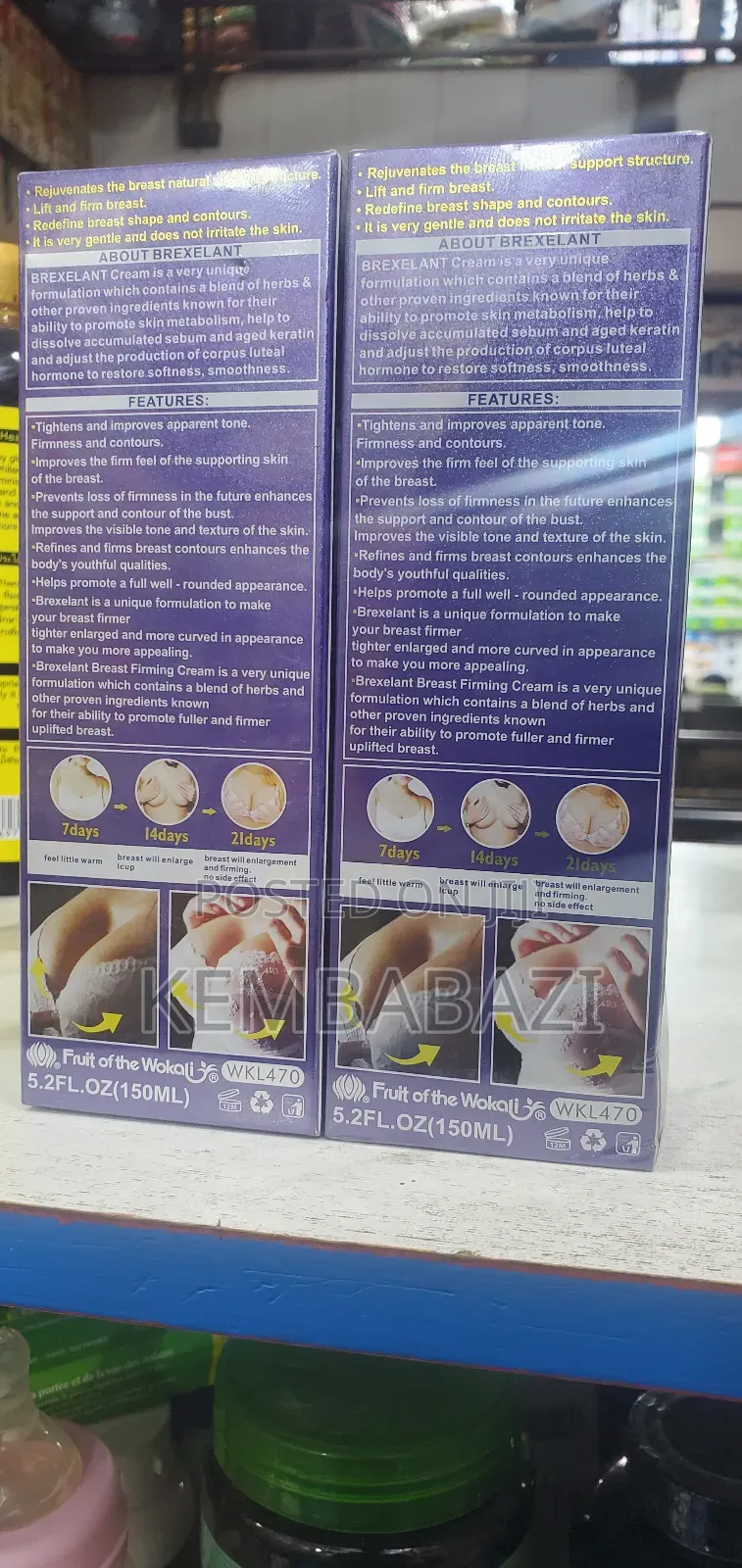 Fruit Of The Wokali Breast Firming Cream.