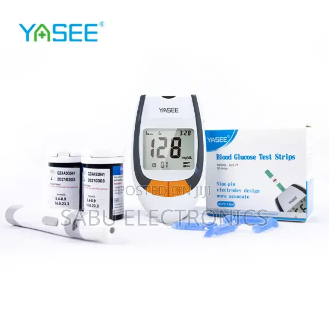 Portable Blood Glucose Meter Kit Diabetee Sugar Tester With 50 Strips