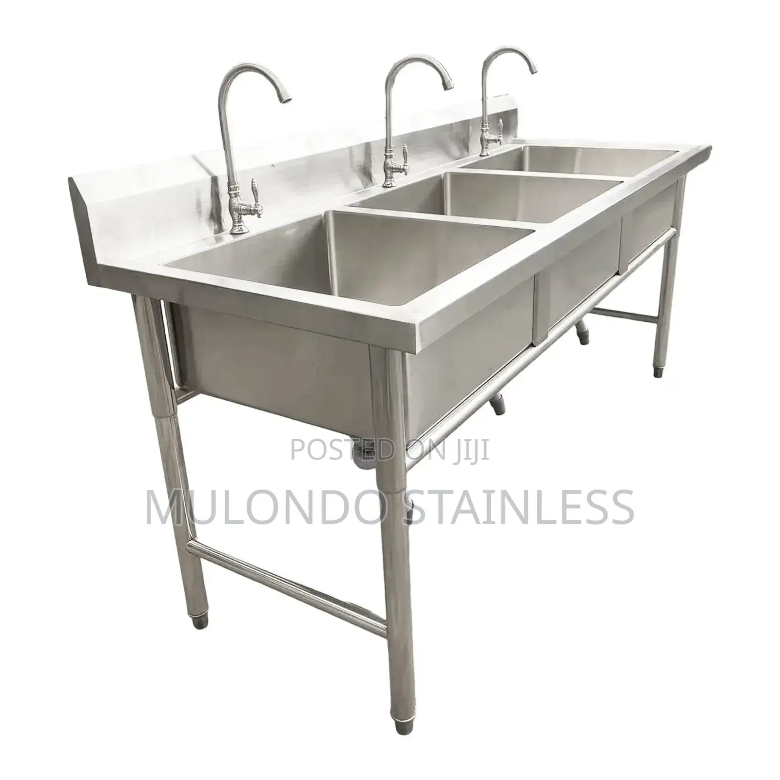 3_ Bowl Stainless Commercial Sink
